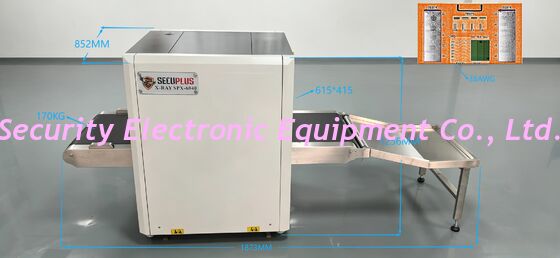Fuite maximale inférieure à 03 μGyH Scanner de bagages à rayons X idéal pour la sécurité des églises Poids brut 380 kg Solution d'inspection
